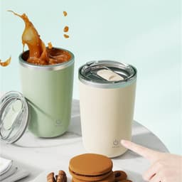 image-350ml Automatic Self Stirring Mug Coffee Milk Juice Mixing Cup Electric Stainless Steel Lazy Rotating Mug Magnetic Stirring Cup Kitchen Gadgets