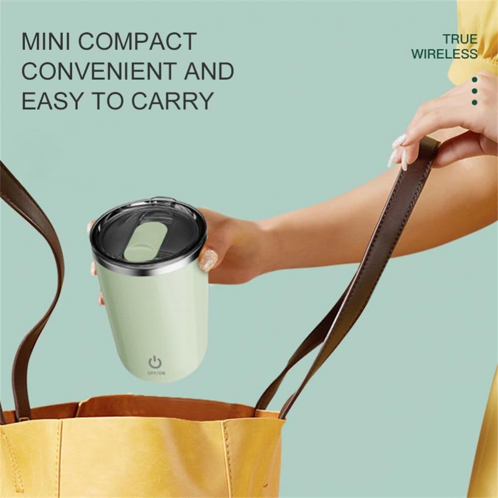 image-350ml Automatic Self Stirring Mug Coffee Milk Juice Mixing Cup Electric Stainless Steel Lazy Rotating Mug Magnetic Stirring Cup Kitchen Gadgets