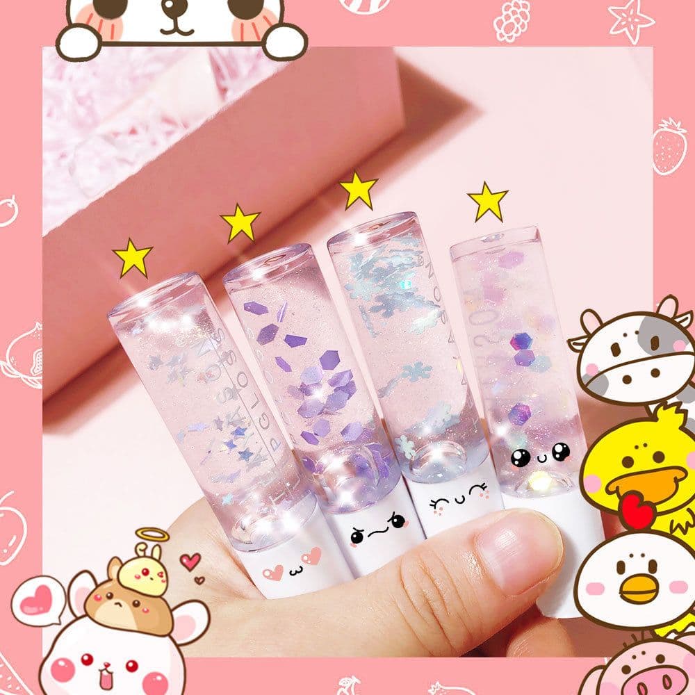 image-Beads Transparent Pearlescent White Base Lip Gloss Transparent Lip Gloss Nourishing Moisturizing Lip Gloss
