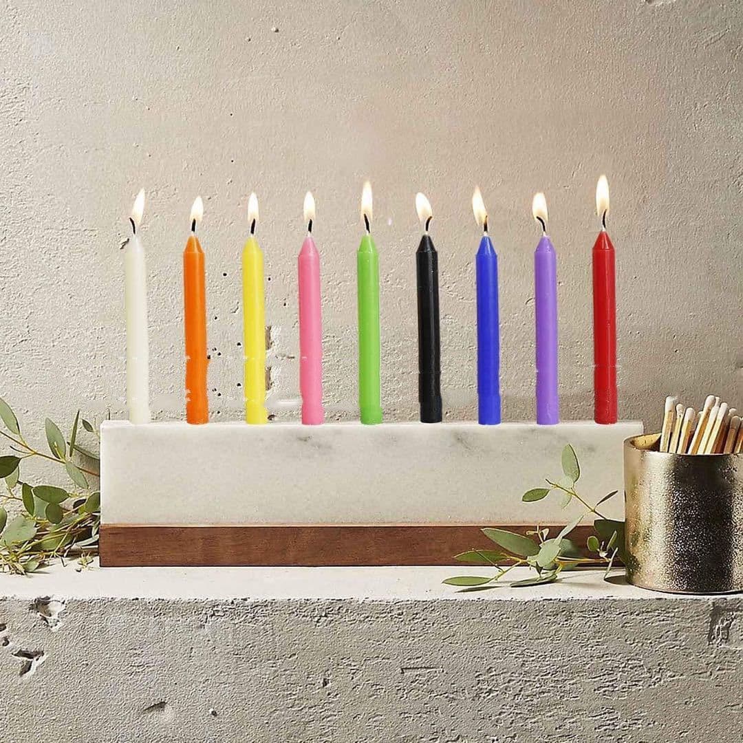 image-Christmas 100 Colorful Birthday Candles Smokeless And Tasteless Pole Candle
