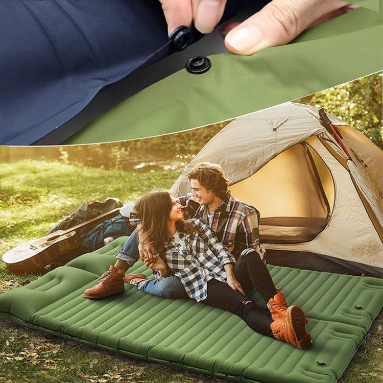 image-Outdoor Foot Can Be Spliced Airbed Portable Picnic TPU Inflatable Camping Cushion