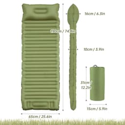 image-Outdoor Foot Can Be Spliced Airbed Portable Picnic TPU Inflatable Camping Cushion