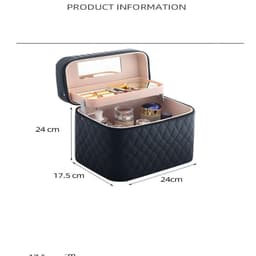 image-Large Capacity Korean Style Portable Cosmetics Storage Box Travel Wash Cosmetic Case