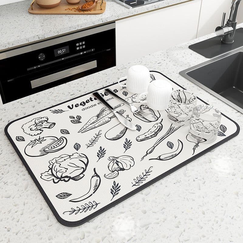 image-Kitchen Draining Mat Heat Proof Mat Teacup Mat