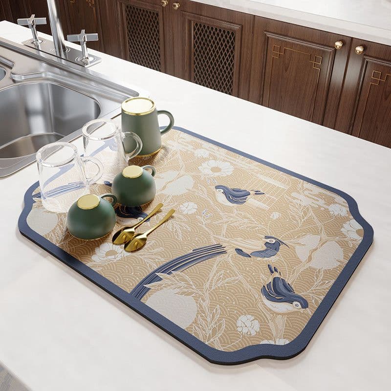 image-Kitchen Draining Mat Heat Proof Mat Teacup Mat
