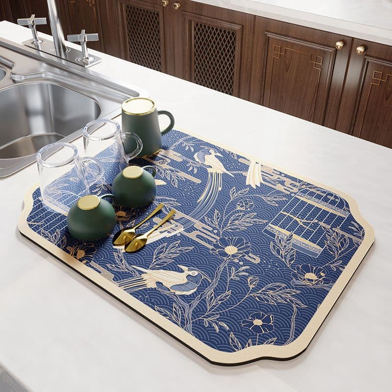 image-Kitchen Draining Mat Heat Proof Mat Teacup Mat