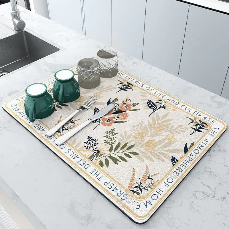 image-Kitchen Draining Mat Heat Proof Mat Teacup Mat