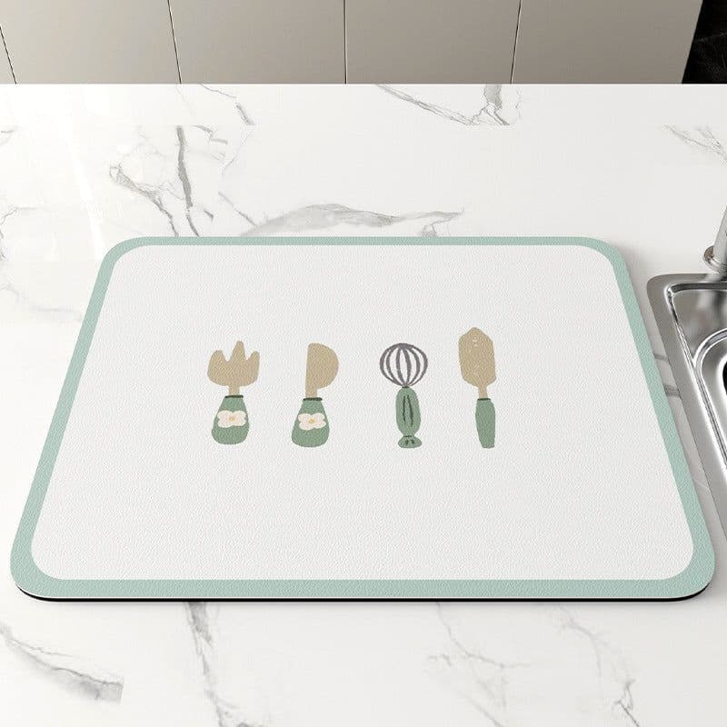 image-Kitchen Draining Mat Heat Proof Mat Teacup Mat