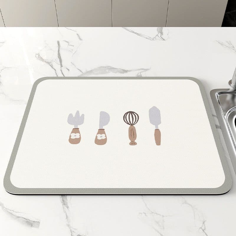 image-Kitchen Draining Mat Heat Proof Mat Teacup Mat