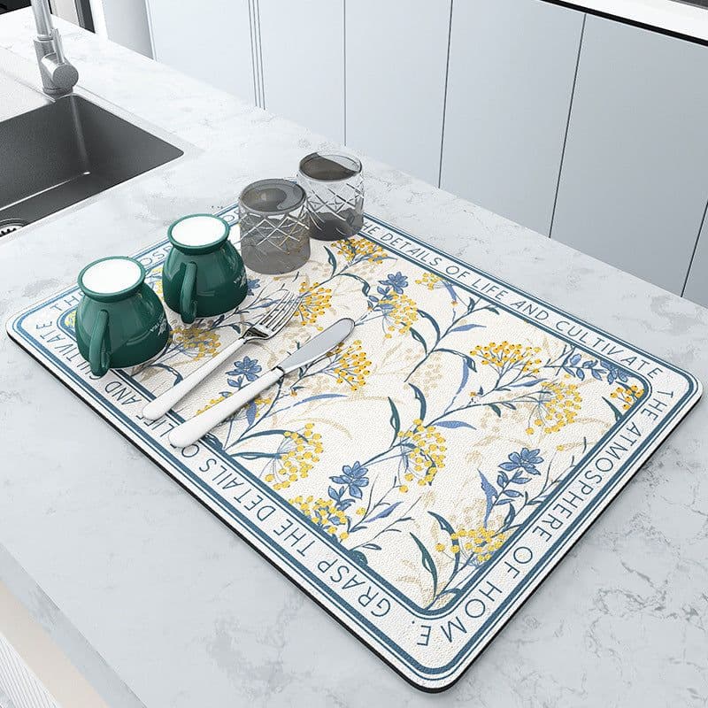 image-Kitchen Draining Mat Heat Proof Mat Teacup Mat