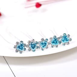 image-Alloy Rhinestone Tuck Comb Rose Diamond Hair Comb Stylish Hair Accessories Accessories