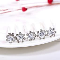 image-Alloy Rhinestone Tuck Comb Rose Diamond Hair Comb Stylish Hair Accessories Accessories