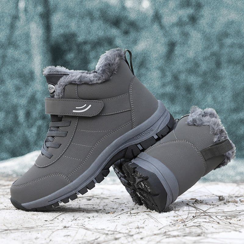 image-New Shoes For The Old Autumn And Winter High-top With Velvet Thick Cotton Shoes Non-slip Sneakers Mother Snow Boots