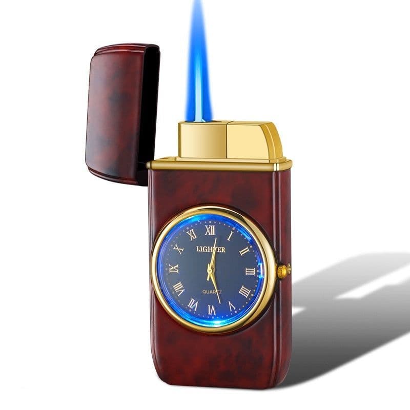 image-Personalized Creative Multifunctional Electronic Watch Cigarette Lighter-in-one Body Multi-purpose LED Flashing Lamp Gift Lighter