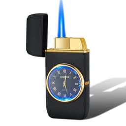 image-Personalized Creative Multifunctional Electronic Watch Cigarette Lighter-in-one Body Multi-purpose LED Flashing Lamp Gift Lighter