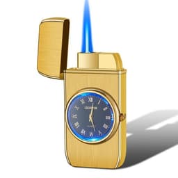 image-Personalized Creative Multifunctional Electronic Watch Cigarette Lighter-in-one Body Multi-purpose LED Flashing Lamp Gift Lighter