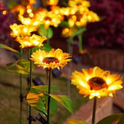 image-Outdoor Garden Decoration Solar Sunflower Lawn Lamp