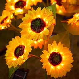 image-Outdoor Garden Decoration Solar Sunflower Lawn Lamp