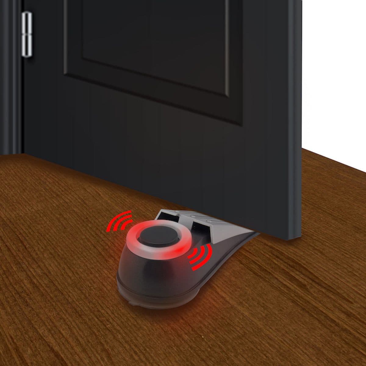 image-Hotel Door Stopper With Flashing Burglar Alarm