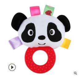 image-Cartoon Animal Teether Handbell Baby Grabbing Molar Doll 0-1 Years Old Baby Early Education Toys