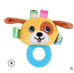 image-Cartoon Animal Teether Handbell Baby Grabbing Molar Doll 0-1 Years Old Baby Early Education Toys
