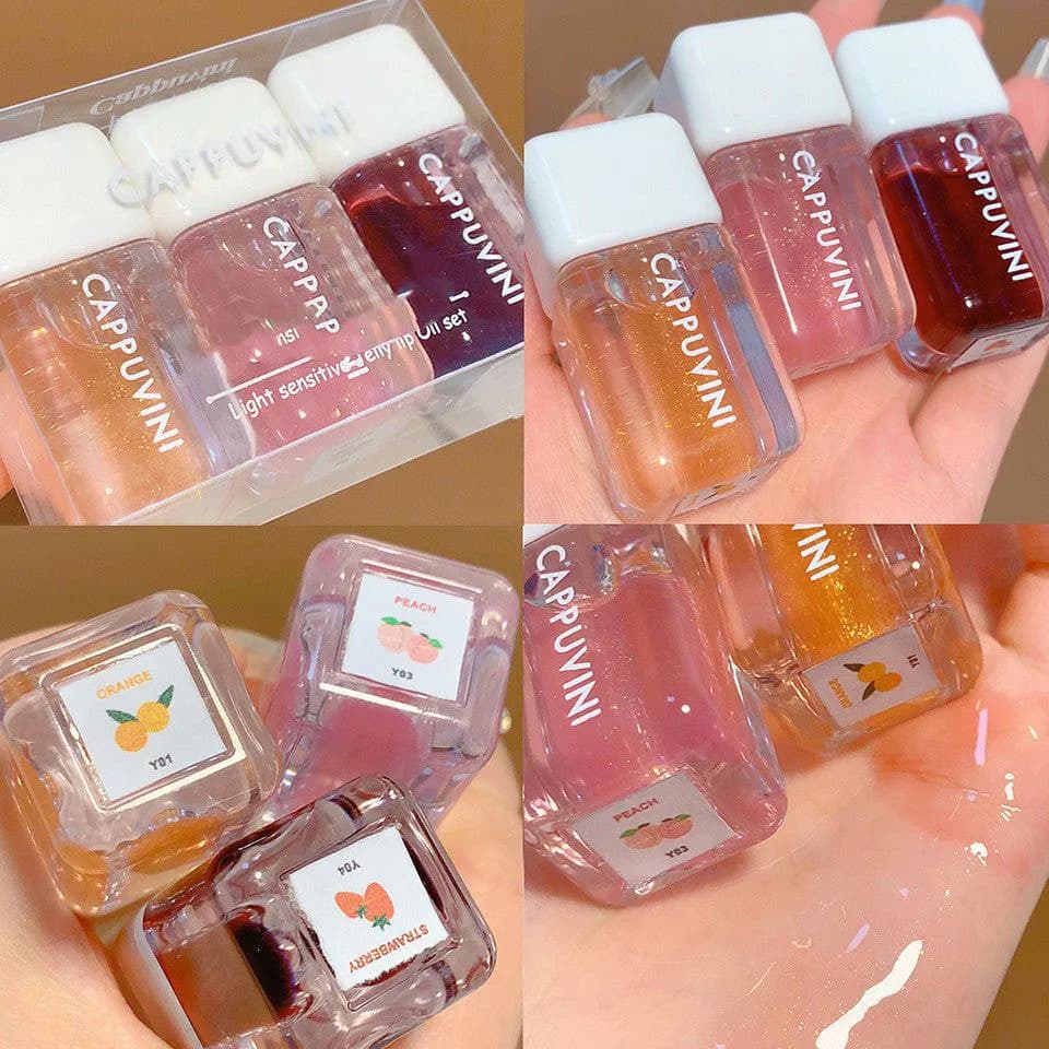 image-Small Square Lip Gloss Transparent Lip Gloss Glass Moisturizing And Nourishing Mirror Lip Lacquer