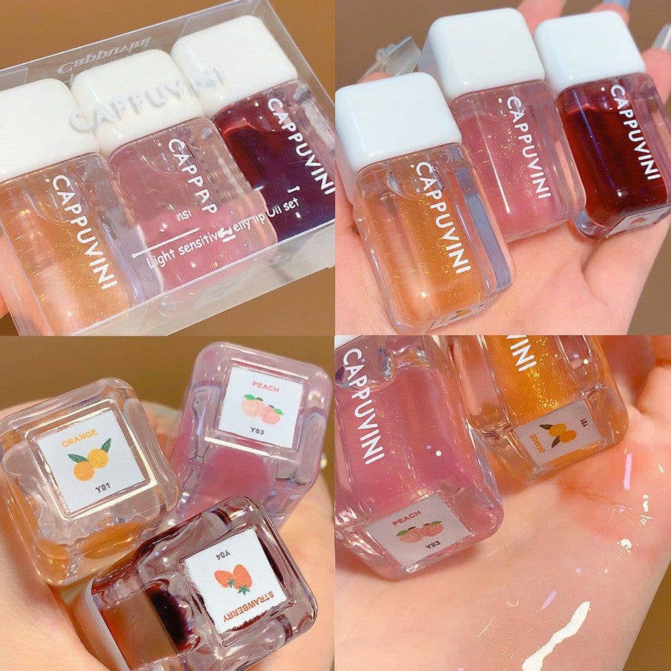 image-Small Square Lip Gloss Transparent Lip Gloss Glass Moisturizing And Nourishing Mirror Lip Lacquer