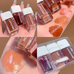 image-Small Square Lip Gloss Transparent Lip Gloss Glass Moisturizing And Nourishing Mirror Lip Lacquer
