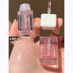 image-Small Square Lip Gloss Transparent Lip Gloss Glass Moisturizing And Nourishing Mirror Lip Lacquer