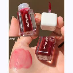 image-Small Square Lip Gloss Transparent Lip Gloss Glass Moisturizing And Nourishing Mirror Lip Lacquer
