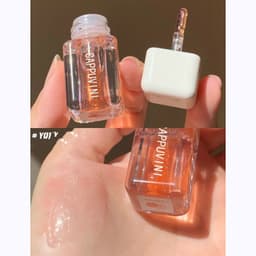 image-Small Square Lip Gloss Transparent Lip Gloss Glass Moisturizing And Nourishing Mirror Lip Lacquer