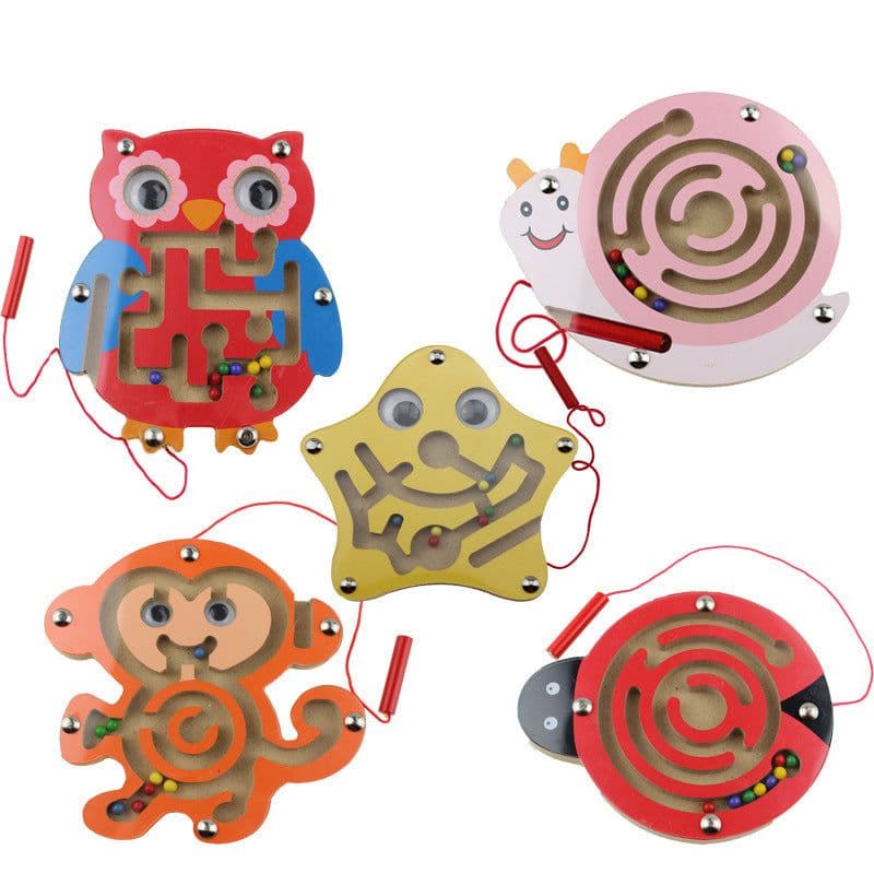 image-Wood Magnetic ThinkFun Amaze Children's Small Maze Early Childhood Educational Toys