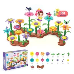 image-Variety Mosaic Garden Set Handmade Flower Arrangement DIY Assembled Girl Toys