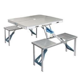 image-Outdoor One-piece Folding Table And Chair Aluminum Alloy Folding Table Wholesale Barbecue Household Camping Aluminum Alloy Portable Table And Chair