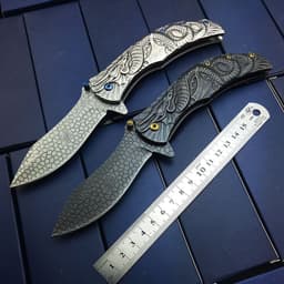 image-Camping Folding Knife Stainless Steel Portable Knife Household Fruit Knife
