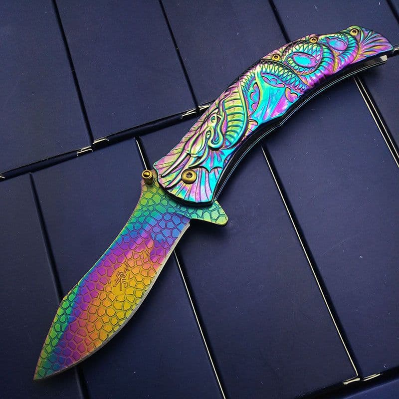 image-Camping Folding Knife Stainless Steel Portable Knife Household Fruit Knife
