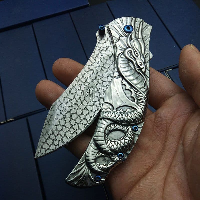 image-Camping Folding Knife Stainless Steel Portable Knife Household Fruit Knife