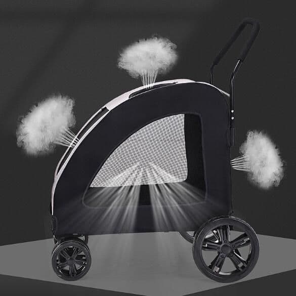 image-Pet Stroller Medium To Large Dogs Elderly Dog Disabled Walking Cat Out Lightweight Portable Foldable Dog Walking Car