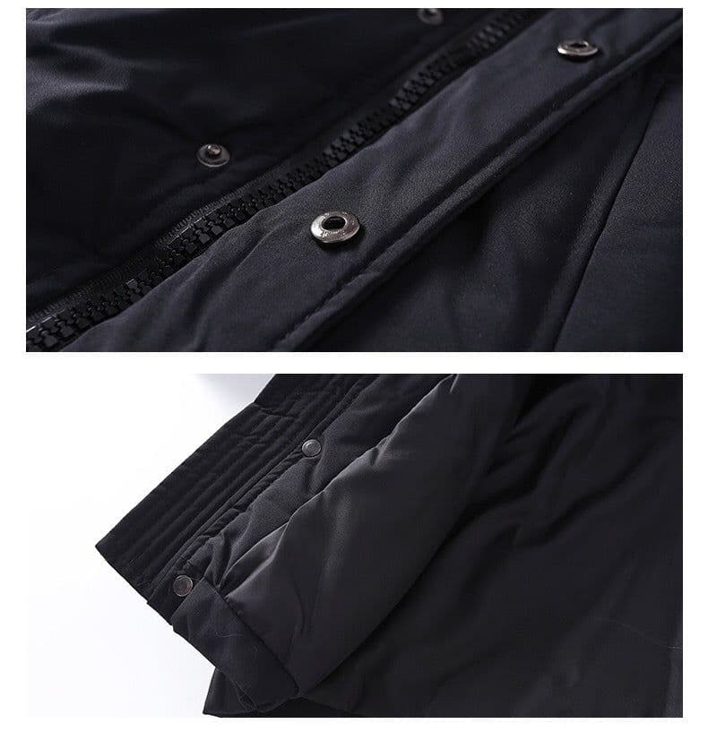 image-Boys Cotton-padded Clothes New Winter Clothes Medium And Large Children's Mid-length Cotton-padded Clothes Children's Cotton Wadded Jacket Winter Thickness Korean Coat