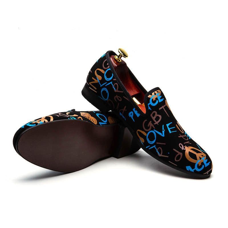 image-Men's Retro Loafers Men's Slip-on Shoes