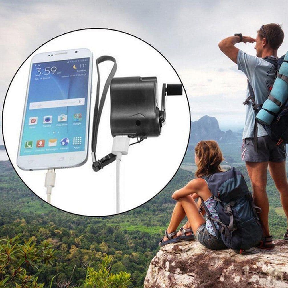 image-Mobile Phone Hand Charger Manual Generator USB Charger Emergency Charger
