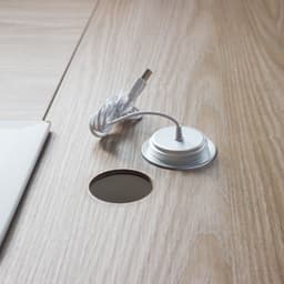image-Independent Wireless Desktop Round Mobile Phone Charger Furniture Accessories Plastic Accessories