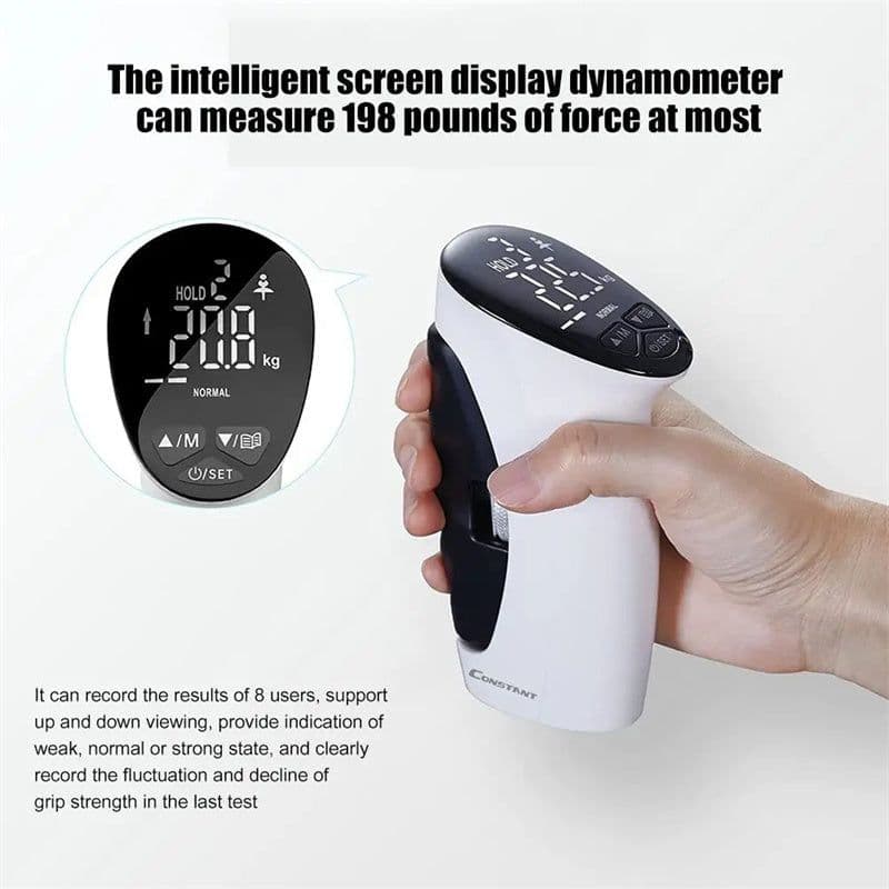 image-Digital Electric Hand Gripper Hand Dynamometer Counting Gripper Hand Grips Strengthener Measurement Meter Auto Capturing Power Good Way To Keep Fitness
