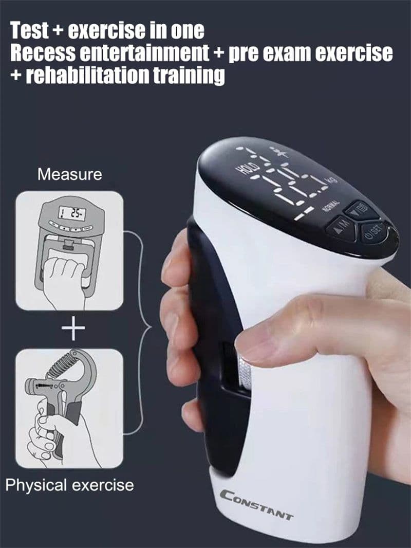 image-Digital Electric Hand Gripper Hand Dynamometer Counting Gripper Hand Grips Strengthener Measurement Meter Auto Capturing Power Good Way To Keep Fitness