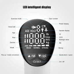 image-Digital Electric Hand Gripper Hand Dynamometer Counting Gripper Hand Grips Strengthener Measurement Meter Auto Capturing Power Good Way To Keep Fitness