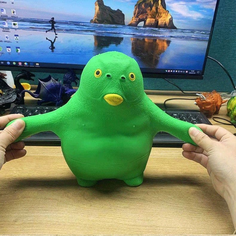 image-Green Head Fish Decompression Pinch Lecon Meaning Vent Funny Toy