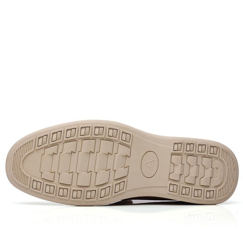 image-Men's Leather Shoes Casual Leather Shoes Hollow Soft Bottom Soft Leather Non-slip Middle-aged People's Shoes