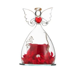 image-Amazon Hot Angel Preserved Flower Glass Cover Creative Decoration Christmas Gift Valentine's Day Rose