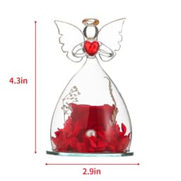 image-Amazon Hot Angel Preserved Flower Glass Cover Creative Decoration Christmas Gift Valentine's Day Rose