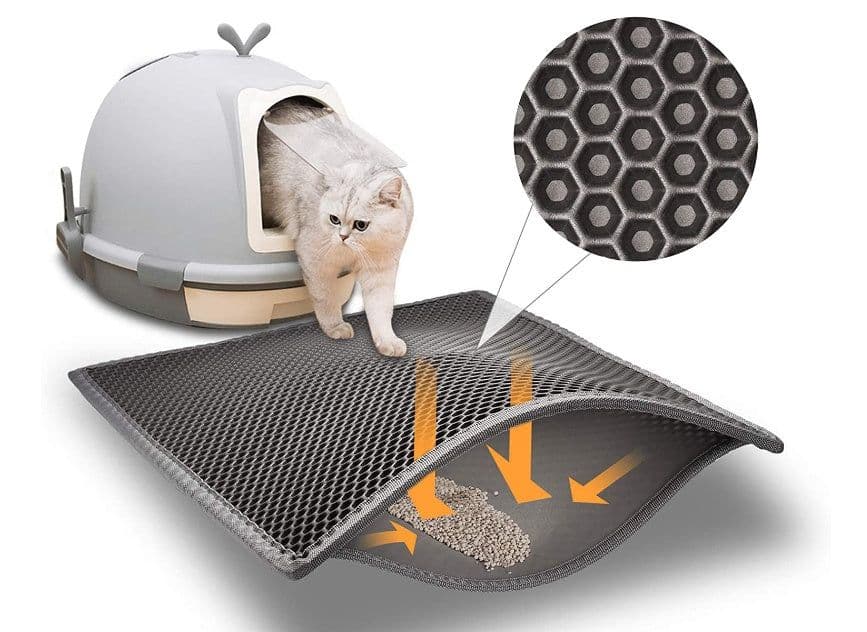 image-Pet Cat Dog Kennel Double-layer Can Be Wash Folded Cat Litter Mat Pet Cleaning